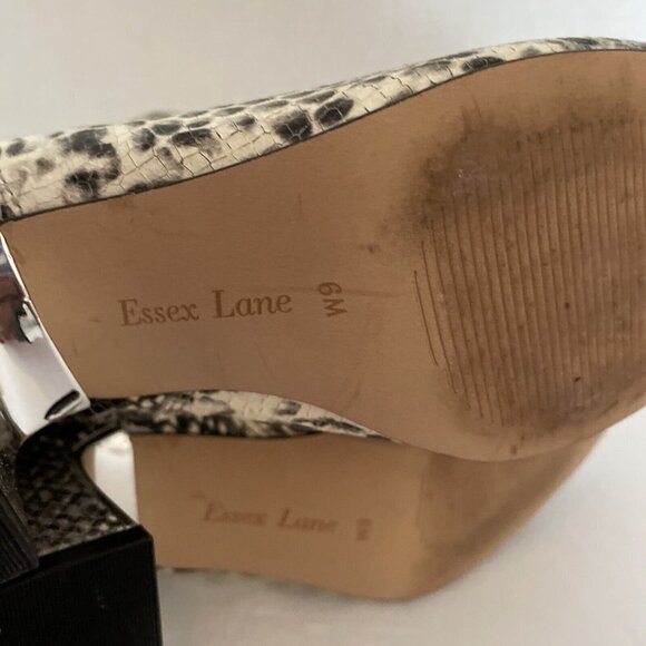 Essex Lane Gabriella Leather Snake-Skin Ankle Boots Booties Womens Size 6 - Picture 14 of 16